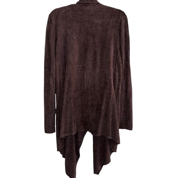 Barefoot Dreams Cozychic Lite Calypso Drape Cardigan Brown L​ soft push cozy - Picture 2 of 4